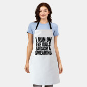 私は走目に転が入る、皮肉と罵る エプロン (着用した状態)