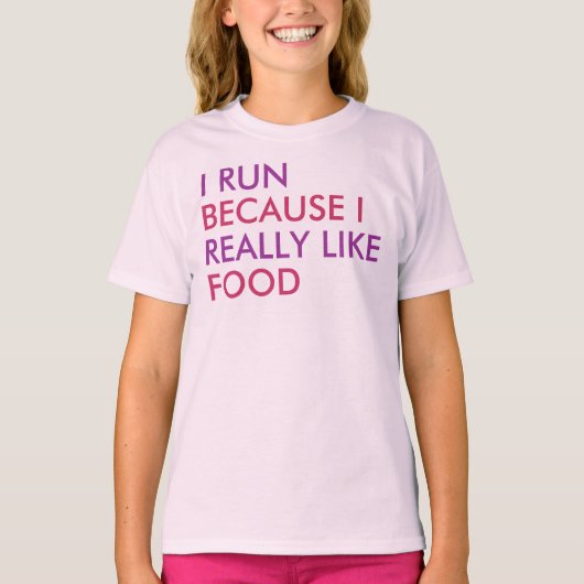 私は走食ことわざが大好きだから Tシャツ (正面)