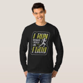 私は走食べ物ランナーが大好きだから1 Tシャツ (正面フル)