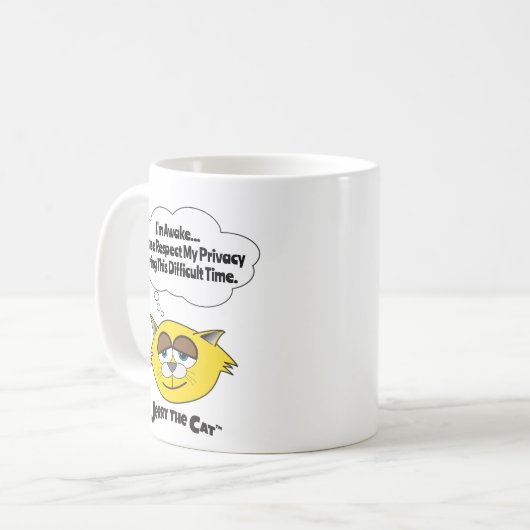 私は起きている間は私のプライバシーを尊重して… コーヒーマグカップ (正面左)