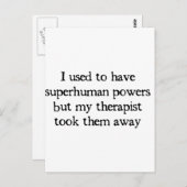 私は超大国を持っていた ポストカード (正面/裏面)