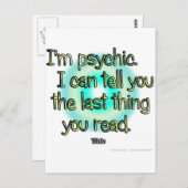 私は超能力者です。最後に言う事は… ポストカード (正面/裏面)