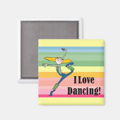 私は踊り磁石が大好き マグネット (正面/裏面)