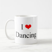 私は踊ることを愛します コーヒーマグカップ (左)