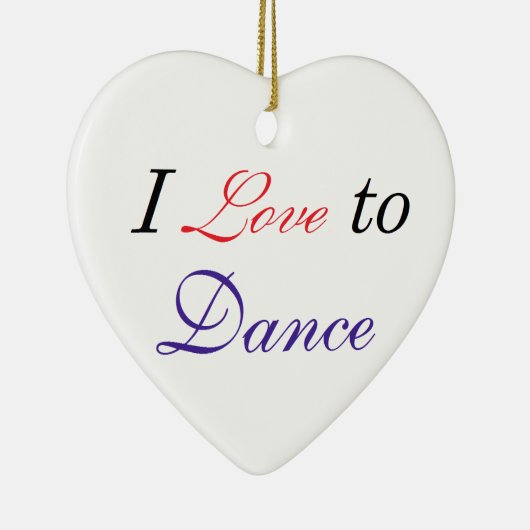 私は踊ることを愛します セラミックオーナメント (右)