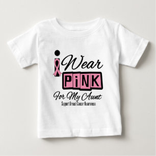 私は身に着けていますピンクの乳癌の叔母さん(レトロ)を ベビーTシャツ