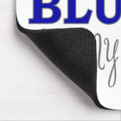 私は身に着けています私の夫(青い認識度のリボン)のための青を マウスパッド (コーナー)