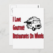 私は車でグルメのレストランが大好き ポストカード (正面/裏面)