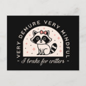 私は車でブレーキをかけおもしろいる ポストカード (正面)