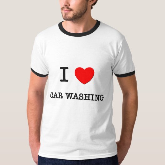 私は車の洗浄を愛します Tシャツ (正面)