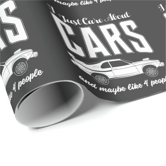 私は車の熱狂者のための車のギフトについてちょうど気になります ラッピングペーパー (ロールコーナー)