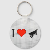 私は車の輪を押すのが大好きだ キーホルダー (正面)