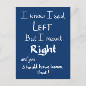 私は車の運転離れの引用文と言った ポストカード (正面)