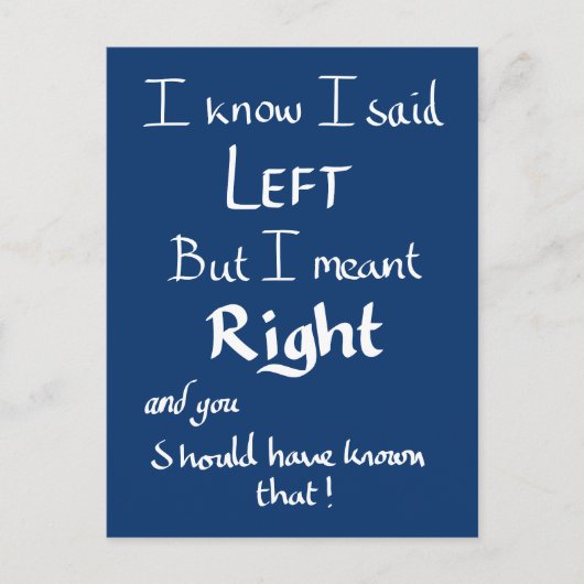 私は車の運転離れの引用文と言った ポストカード (正面)