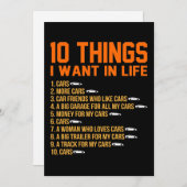 私は車を生活の中で整備士自動車整備士が働きたい サンキューカード (正面/裏面)