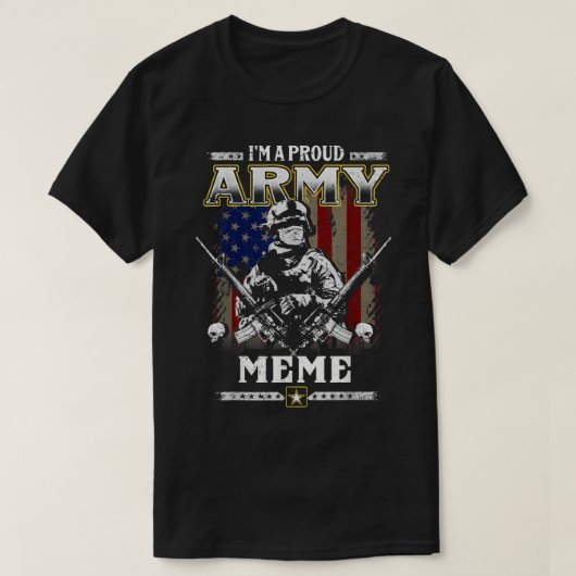 私は軍誇りを持ったミーム退役軍人父の4日目 Tシャツ (デザイン正面)