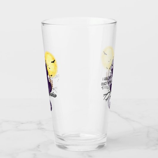 私は転が魔女と熱狂する – 黒猫と満月 タンブラーグラス (左)