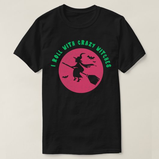 私は転が魔女のTシおもしろいャツホールを持つ Tシャツ (デザイン正面)
