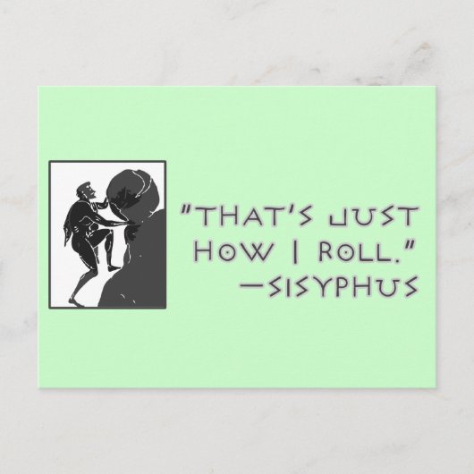 私は転がSisyphus ポストカード (正面)