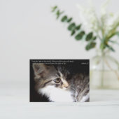 私は軽い(猫)ビジネスまたはテレホンカードです コーリングカード (スタンド正面)