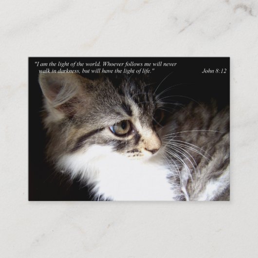 私は軽い(猫)ビジネスまたはテレホンカードです コーリングカード (正面)