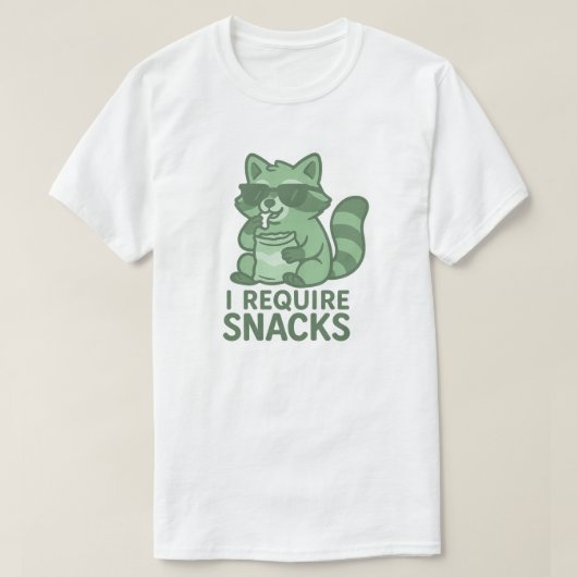 私は軽食が必要だ Tシャツ (デザイン正面)