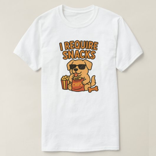 私は軽食が必要だ Tシャツ (デザイン正面)