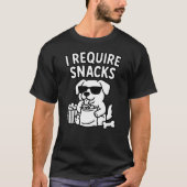 私は軽食が必要だ Tシャツ (正面)