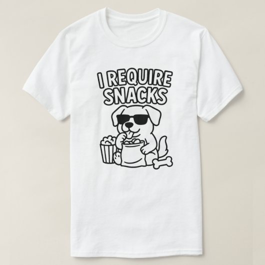 私は軽食が必要だ Tシャツ (デザイン正面)