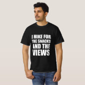 私は軽食や景色を求めてハイキングをする Tシャツ (正面フル)