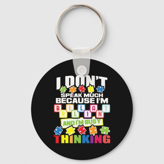 私は輝話き – 自閉症 キーホルダー (正面)