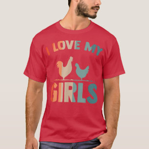 私は農場のための私の女の子の鶏の家禽農家が大好き Tシャツ