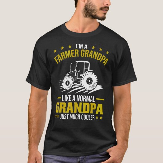 私は農家おじいちゃんで普通クールだ Tシャツ (正面)