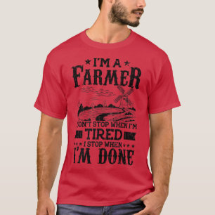 私は農家おもしろい農業ファームトラクター動物Gr Tシャツ