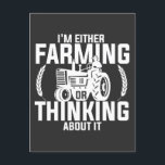 私は農業か考えどっちだおもしろい ポストカード<br><div class="desc">このティーで農業の情熱を見せおもしろいて、常に農業の思考に没頭している人々に最適。献身的な農家に理想的な、このシャツは農業への絶え間ない愛をユーモラスに捉える。衣服それを誇らしく誰もがあなたは常に農業または考えそれについて知らせる</div>