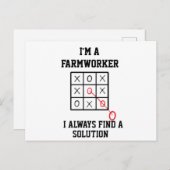 私は農業労働者です。常に解決策を見つけます ポストカード (正面/裏面)