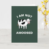 私は農業動物のおもしろい牛のパンを愛されていない カード (黄色い花)