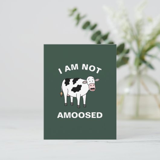 私は農業動物のおもしろい牛のパンを愛されていない ポストカード (スタンド正面)