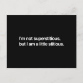 私は迷信的ではないが少し腹が立つ ポストカード (正面)