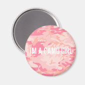 "私は迷彩柄女の子"磁石 マグネット (正面/裏面)