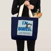 私は退屈させたジャンボトートです ラージトートバッグ (正面(商品))