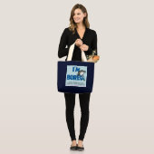 私は退屈させたジャンボトートです ラージトートバッグ (正面(モデル))