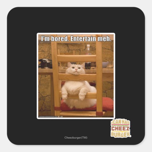 私は退屈だ。 スクエアシール (正面)