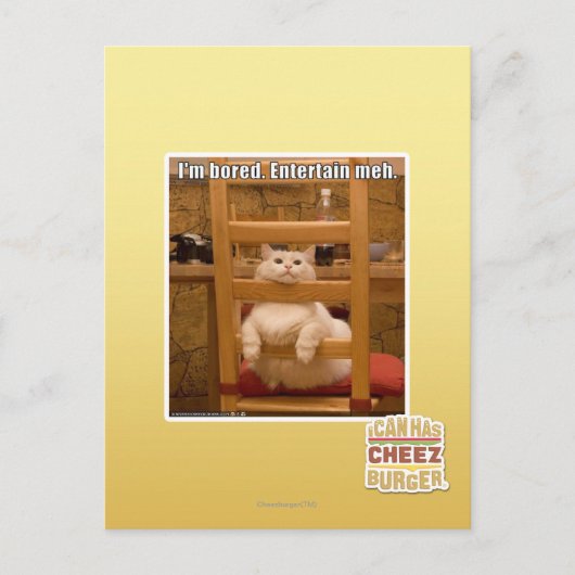 私は退屈だ。 ポストカード (正面)