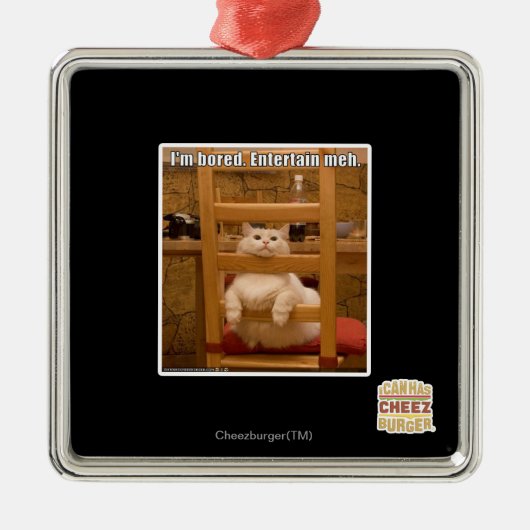 私は退屈です。 メタルオーナメント (正面)
