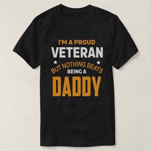 私は退役軍人だ誇りを持ったが、何のビートもDADD Tシャツ (デザイン正面)