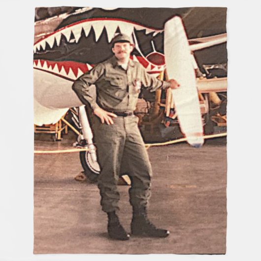 私は退役軍人だ誇りを持った フリースブランケット (正面)