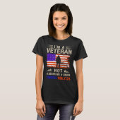 私は退役軍人ではないアンチトランプ Tシャツ (正面フル)