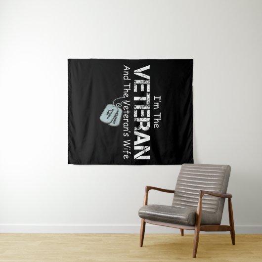 私は退役軍人で退役軍人の妻の退役軍人 タペストリー (インサイチュ(横))