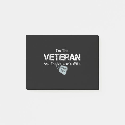 私は退役軍人で退役軍人の妻の退役軍人 ポストイット (正面)